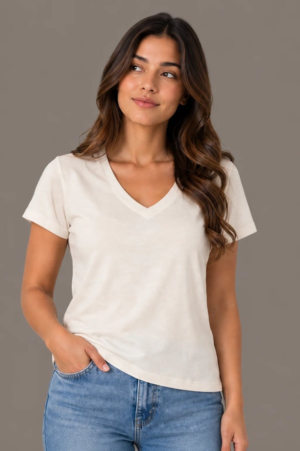 Camiseta Dama Cuello V