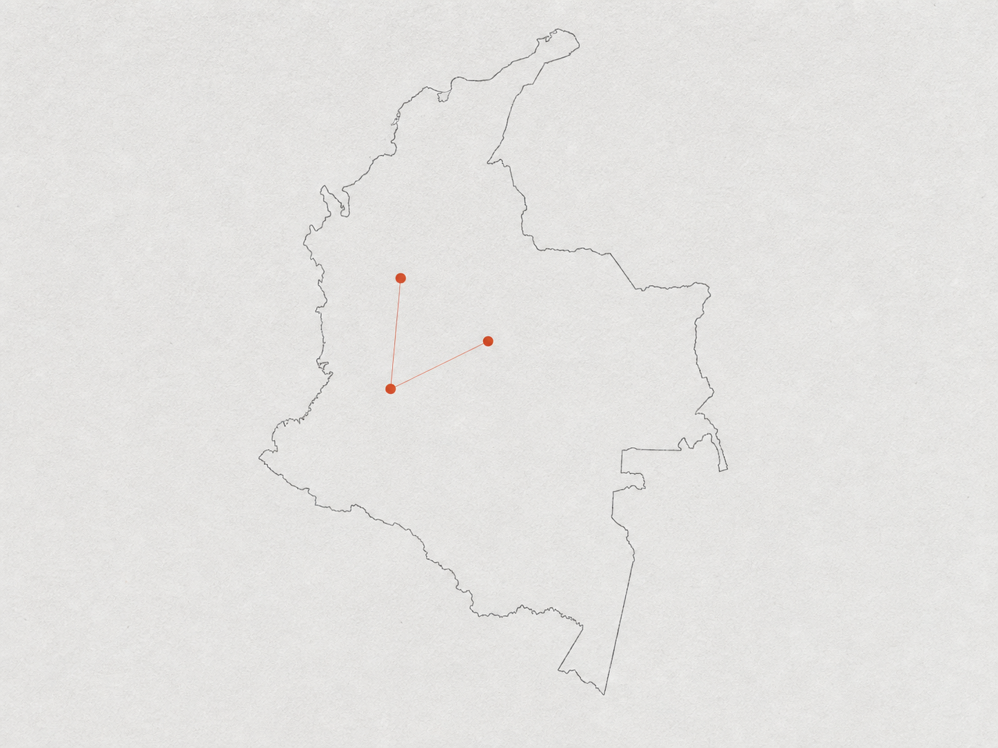 Mapa editorial de Colombia con puntos de venta